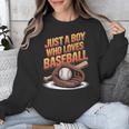 Just A Boy Who Loves Baseball Player Kids Unisex Sweatshirt Just A Boy Who Loves Baseball Player Kids Unisex Sweatshirt