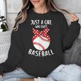 Just A Girl Who Loves Baseball Cute Retro Baseball Lover Unisex Sweatshirt