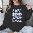 Kids 100 Days Of School 100th Day Baseball Ice Cream Drip Unisex Sweatshirt