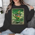 Leprechaun Playing Baseball Japanese Art St Patricks Day Unisex Sweatshirt Leprechaun Playing Baseball Japanese Art St Patricks Day Unisex Sweatshirt