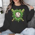 Lucky Shamrock Baseball Gloves Drip St Patrick's Day Boys Unisex Sweatshirt Lucky Shamrock Baseball Gloves Drip St Patrick's Day Boys Unisex Sweatshirt