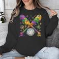 Mardi Gras Baseball Drip Shirt Cool Dripping Baseball Drip Unisex Sweatshirt
