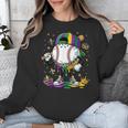 Mardi Gras Ice Cream Drip Baseball Carnival Party Mask Boys Unisex Sweatshirt Mardi Gras Ice Cream Drip Baseball Carnival Party Mask Boys Unisex Sweatshirt