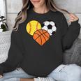 Mom Sports Heart Soccer Basketball Baseball Softball Unisex Sweatshirt Mom Sports Heart Soccer Basketball Baseball Softball Unisex Sweatshirt