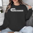 Mrs Gamechanger Baseball Scorekeeper Love Unisex Sweatshirt