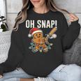 Oh Snap Gingerbreadman Christmas Baseball Humor Unisex Sweatshirt Oh Snap Gingerbreadman Christmas Baseball Humor Unisex Sweatshirt