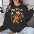 Oh Snap Gingerbreadman Christmas Baseball Unisex Sweatshirt