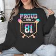 Proud Mom Baseball Player Number 81 Ice Cream Drip Unisex Sweatshirt