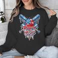 Respect The Drip Baseball American Flag Ice Cream Drip Youth Unisex Sweatshirt