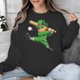 Retro Leprechaun Baseball St Patricks Day Sport Men Boy Kids Unisex Sweatshirt
