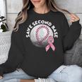Save 2nd Base Breast Cancer Awareness Pink Ribbon Baseball Unisex Sweatshirt Save 2nd Base Breast Cancer Awareness Pink Ribbon Baseball Unisex Sweatshirt