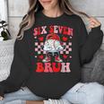 Six Seven 67 Bruh 6 7 Meme Baseball Ice Cream Drip Valentine Unisex Sweatshirt