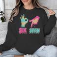 Six Seven 67 Meme Ice Cream Drip Baseball For Boy Kids Unisex Sweatshirt Six Seven 67 Meme Ice Cream Drip Baseball For Boy Kids Unisex Sweatshirt