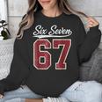 Six Seven Meme Boys Girls Kids 67 Baseball Jersey Unisex Sweatshirt