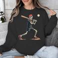 Skeleton Baseball Halloween Costume Men Boys Kids Unisex Sweatshirt Skeleton Baseball Halloween Costume Men Boys Kids Unisex Sweatshirt