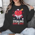 Stealing Hearts And Bases Baseball Player Valentine's Day Unisex Sweatshirt
