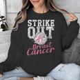 Strike Out Breast Cancer Baseball Warrior Unisex Sweatshirt Strike Out Breast Cancer Baseball Warrior Unisex Sweatshirt