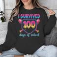 I Survived 100 Days Of School Baseball 100th Day Kids Girls Unisex Sweatshirt