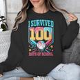 I Survived 100 Days Of School Baseball Drip Students Teacher Unisex Sweatshirt