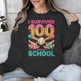 I Survived 100 Days Of School Baseball Ice Cream Drip Unisex Sweatshirt