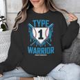 Type 1 Warrior Diabetes Awareness Baseball Enthusiasts Unisex Sweatshirt Type 1 Warrior Diabetes Awareness Baseball Enthusiasts Unisex Sweatshirt