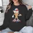USA Patriotic Baseball Ice Cream Cone Freedom Unisex Sweatshirt USA Patriotic Baseball Ice Cream Cone Freedom Unisex Sweatshirt