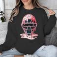 Valentine Baseball Catcher Mask Ice Cream Drip Tee For Boys Unisex Sweatshirt Valentine Baseball Catcher Mask Ice Cream Drip Tee For Boys Unisex Sweatshirt