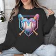 Valentines Baseball Heart Dripping Ice Cream Gen Z Alpha Unisex Sweatshirt Valentines Baseball Heart Dripping Ice Cream Gen Z Alpha Unisex Sweatshirt