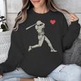Valentines Day Baseball Batter Silhouette Heart Men Boy Kids Unisex Sweatshirt Valentines Day Baseball Batter Silhouette Heart Men Boy Kids Unisex Sweatshirt