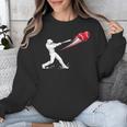 Valentines Day Baseball Batter Silhouette Heart Unisex Sweatshirt