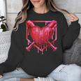 Valentines Day Baseball Red Heart Dab Boys Girls Kids Unisex Sweatshirt