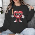 Valentines Day Heart Playing Baseball Boys Men Kids Girls Unisex Sweatshirt Valentines Day Heart Playing Baseball Boys Men Kids Girls Unisex Sweatshirt