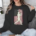 Vintage American Flag Baseball Batter Patriotic Home Run Unisex Sweatshirt Vintage American Flag Baseball Batter Patriotic Home Run Unisex Sweatshirt
