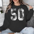 Vintage Baseball Number 50 Jersey Player Uniform Unisex Sweatshirt