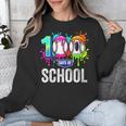 Women's 100 Days Of School Dripping Baseball Boys Kids Teacher Unisex Sweatshirt
