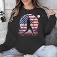 Women's Batter Patriotic American Flag Baseball Silks Unisex Sweatshirt Women's Batter Patriotic American Flag Baseball Silks Unisex Sweatshirt