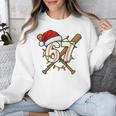 67 Baseball Xmas Lights Santa Hat Holiday Unisex Sweatshirt