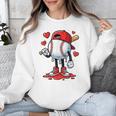 Baseball Ice Cream Drip Valentines Day Sports For Kids Boys Unisex Sweatshirt Baseball Ice Cream Drip Valentines Day Sports For Kids Boys Unisex Sweatshirt