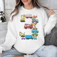 Baseball Ice Cream Drip Vehicles Youth Baseball Drip Premium Tri-Blend Unisex Sweatshirt