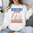 Bruh It's My 2nd Birthday Boy Baseball Themed Party Unisex Sweatshirt Bruh It's My 2nd Birthday Boy Baseball Themed Party Unisex Sweatshirt