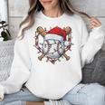 Christmas Baseball Santa Hat For Baseball Players Fans Unisex Sweatshirt Christmas Baseball Santa Hat For Baseball Players Fans Unisex Sweatshirt