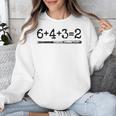 Double Play 6 4 3 2 Vintage Baseball Math Softball Player Premium Tri-Blend Unisex Sweatshirt