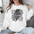 Game Day Baseball Retro Checkered Baseball Unisex Sweatshirt Game Day Baseball Retro Checkered Baseball Unisex Sweatshirt