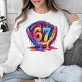 Gen Alpha Slang Ice Cream Drip Six Seven 67 Baseball Catcher Unisex Sweatshirt