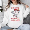 Hit Hard Run Fast Turn Left Baseball Player Premium Tri-Blend Unisex Sweatshirt Hit Hard Run Fast Turn Left Baseball Player Premium Tri-Blend Unisex Sweatshirt
