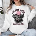 I'm Head Heffa Just Ask Me Bossy Highland Cow Baseball Cap Unisex Sweatshirt I'm Head Heffa Just Ask Me Bossy Highland Cow Baseball Cap Unisex Sweatshirt