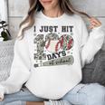 I Just Hit 100 Days Of School Teacher Baseball Boys Kids Unisex Sweatshirt
