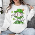 Kids Boys Happy St Patricks Day Kids Baseball Ice Cream Drip Unisex Sweatshirt