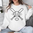 Minimalist Baseball Clean Sports Graphic Tee For Fan Players Unisex Sweatshirt