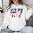 Number 67 USA Raglan Baseball Tee Unisex Sweatshirt